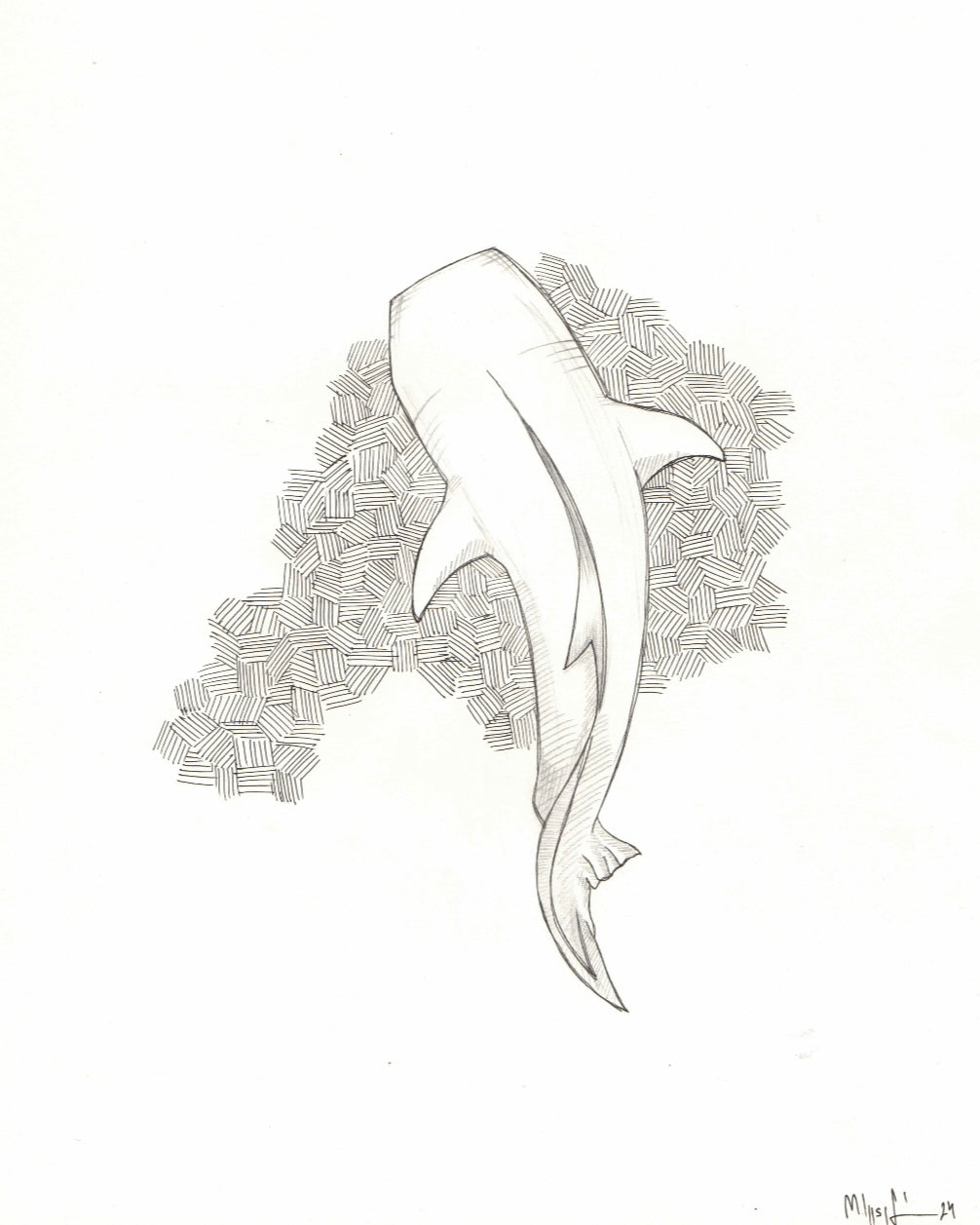 Cápa grafika – minimalista fekete-fehér vonalrajz strukturált háttérrel